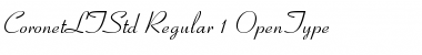 Download Coronet LT Std Regular Font Title Preview
