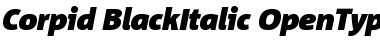 Download Corpid Black Italic Font Title Preview