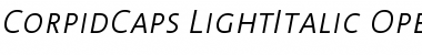 Download Corpid Caps Light Italic Font