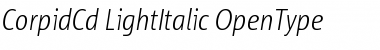Download Corpid Cd Light Italic Font Title Preview