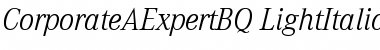 Download Corporate A Expert BQ Regular Font Title Preview