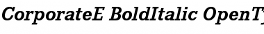 Download Corporate E Bold Italic Font Title Preview