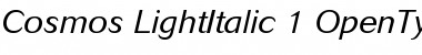 Download Cosmos Light Italic Font Title Preview