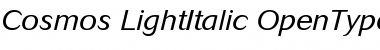 Download Cosmos Light Italic Font Title Preview