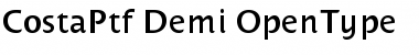 Download Costa Ptf Demi Font Title Preview
