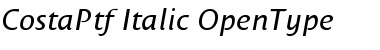 Download Costa Ptf Italic Font Title Preview