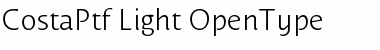 Download Costa Ptf Light Font Title Preview