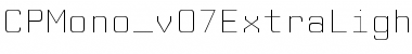 Download CPMono_v07 ExtraLight Font Title Preview