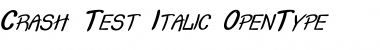 Download Crash  Test Italic Regular Font Title Preview