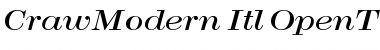 Download CrawModern-Itl Regular Font Title Preview
