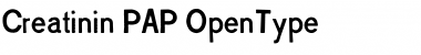 Download Creatinin PAP Font Title Preview