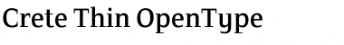 Download Crete Thin Font Title Preview