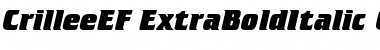 Download CrilleeEF ExtraBoldItalic Font Title Preview