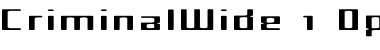 Download Criminal Wide Font Title Preview