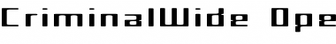 Download CriminalWide Regular Font Title Preview