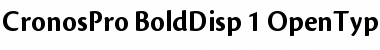 Download Cronos Pro Bold Display Font Title Preview