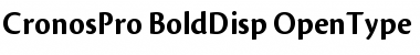 Download Cronos Pro Bold Display Font Title Preview