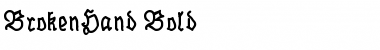 Download BrokenHand Bold Font Title Preview