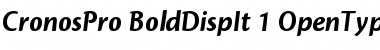 Download Cronos Pro Bold Display Italic Font Title Preview