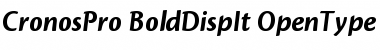 Download Cronos Pro Bold Display Italic Font Title Preview
