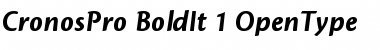 Download Cronos Pro Bold Italic Font Title Preview