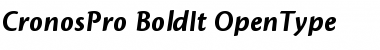 Download Cronos Pro Bold Italic Font Title Preview