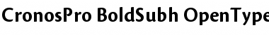 Download Cronos Pro Bold Subhead Font Title Preview