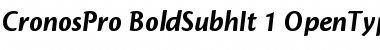 Download Cronos Pro Bold Subhead Italic Font Title Preview