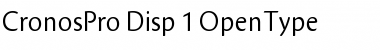 Download Cronos Pro Display Font Title Preview