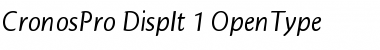 Download Cronos Pro Display Italic Font Title Preview