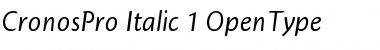 Download Cronos Pro Italic Font Title Preview