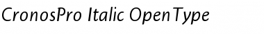 Download Cronos Pro Italic Font Title Preview