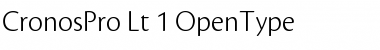 Download Cronos Pro Light Font Title Preview