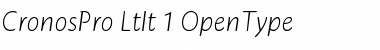 Download Cronos Pro Light Italic Font Title Preview