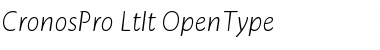 Download Cronos Pro Light Italic Font Title Preview