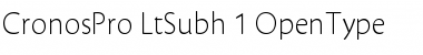 Download Cronos Pro Light Subhead Font Title Preview