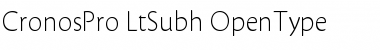 Download Cronos Pro Light Subhead Font Title Preview
