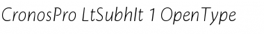 Download Cronos Pro Light Subhead Italic Font Title Preview