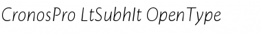 Download Cronos Pro Light Subhead Italic Font Title Preview