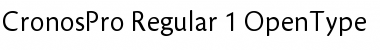 Download Cronos Pro Regular Font Title Preview