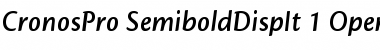 Download Cronos Pro Semibold Display Italic Font Title Preview