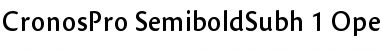 Download Cronos Pro Semibold Subhead Font Title Preview