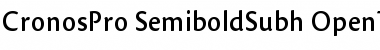 Download Cronos Pro Semibold Subhead Font Title Preview