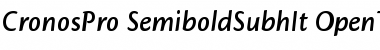 Download Cronos Pro Semibold Subhead Italic Font Title Preview