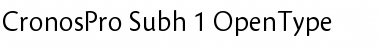 Download Cronos Pro Subhead Font Title Preview