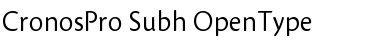 Download Cronos Pro Subhead Font Title Preview