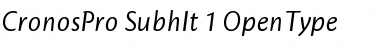 Download Cronos Pro Subhead Italic Font Title Preview