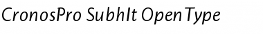 Download Cronos Pro Subhead Italic Font Title Preview