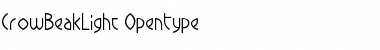 Download CrowBeakLight Regular Font Title Preview