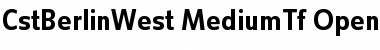 Download CstBerlinWest MediumTf Font Title Preview